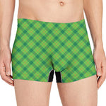 Saint Patrick's Day Scottish Plaid Print Men's Boxer Briefs