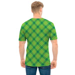 Saint Patrick's Day Scottish Plaid Print Men's T-Shirt