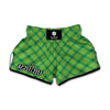 Saint Patrick's Day Scottish Plaid Print Muay Thai Boxing Shorts