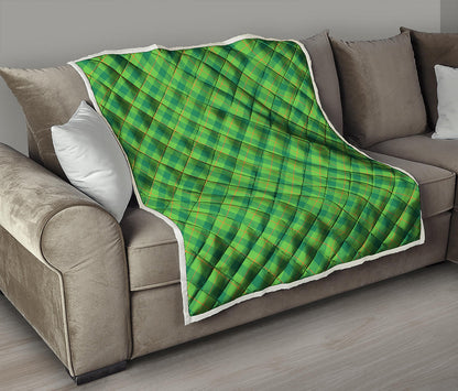 Saint Patrick's Day Scottish Plaid Print Quilt