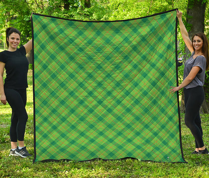 Saint Patrick's Day Scottish Plaid Print Quilt