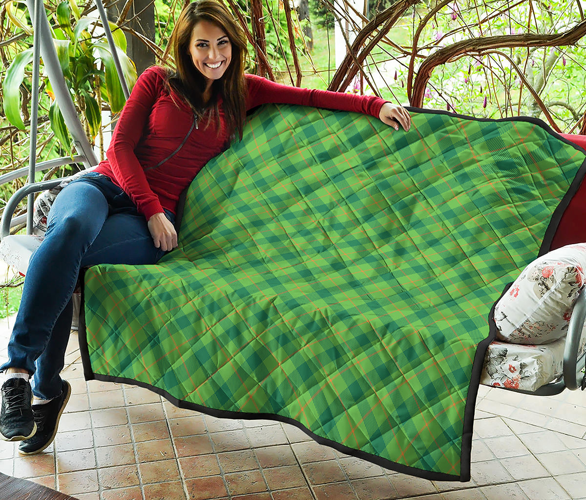 Saint Patrick's Day Scottish Plaid Print Quilt