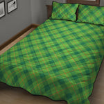 Saint Patrick's Day Scottish Plaid Print Quilt Bed Set