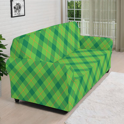 Saint Patrick's Day Scottish Plaid Print Sofa Cover