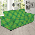 Saint Patrick's Day Scottish Plaid Print Sofa Slipcover