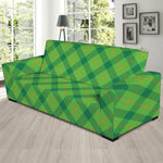 Saint Patrick's Day Scottish Plaid Print Sofa Slipcover