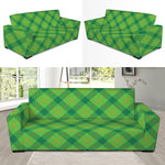 Saint Patrick's Day Scottish Plaid Print Sofa Slipcover