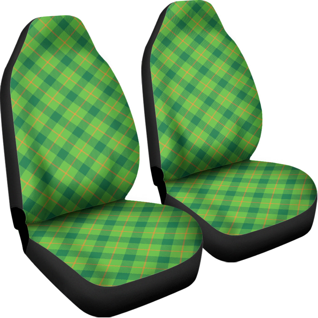 Saint Patrick's Day Scottish Plaid Print Universal Fit Car Seat Covers