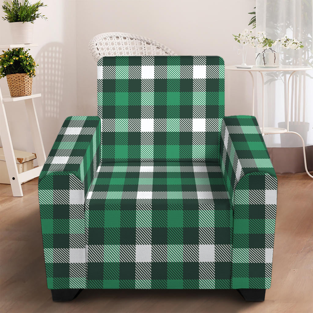 Saint Patrick's Day Stewart Plaid Print Armchair Slipcover