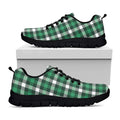 Saint Patrick's Day Stewart Plaid Print Black Running Shoes