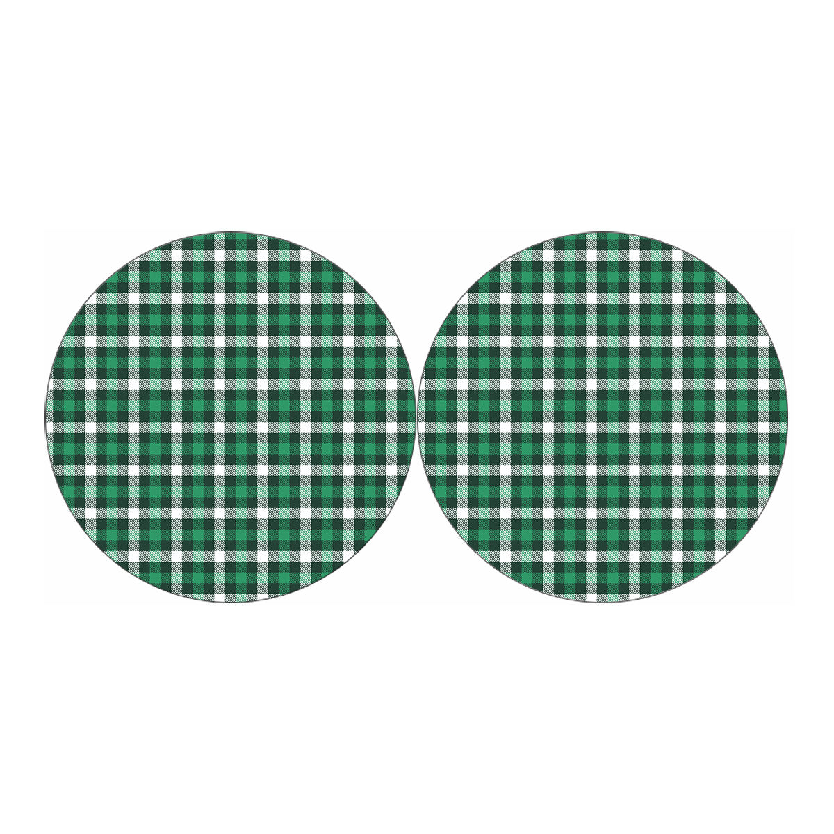 Saint Patrick's Day Stewart Plaid Print Car Coasters
