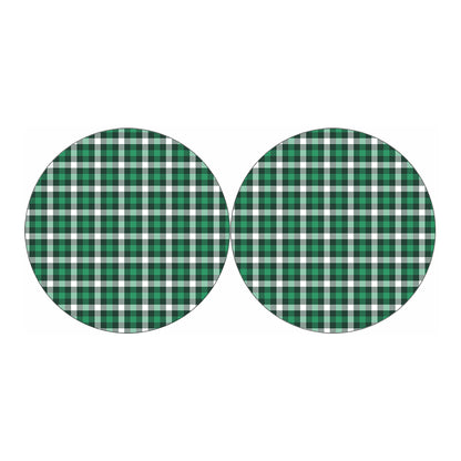 Saint Patrick's Day Stewart Plaid Print Car Coasters