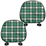 Saint Patrick's Day Stewart Plaid Print Car Headrest Covers