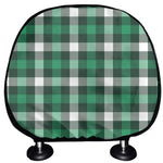 Saint Patrick's Day Stewart Plaid Print Car Headrest Covers