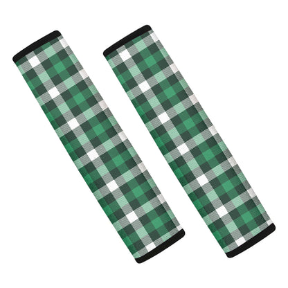 Saint Patrick's Day Stewart Plaid Print Car Seat Belt Covers