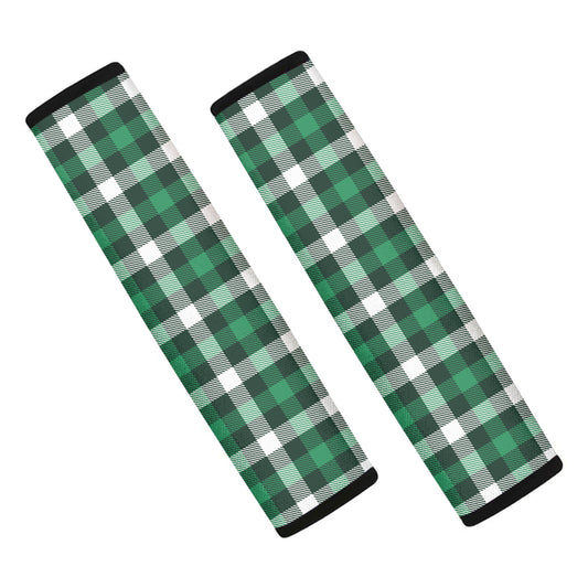 Saint Patrick's Day Stewart Plaid Print Car Seat Belt Covers