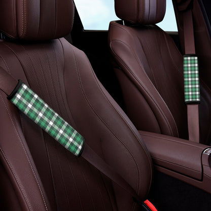 Saint Patrick's Day Stewart Plaid Print Car Seat Belt Covers