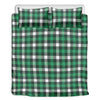 Saint Patrick's Day Stewart Plaid Print Duvet Cover Bedding Set