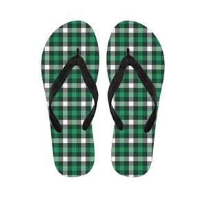 Saint Patrick's Day Stewart Plaid Print Flip Flops