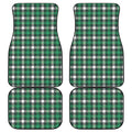 Saint Patrick's Day Stewart Plaid Print Front and Back Car Floor Mats
