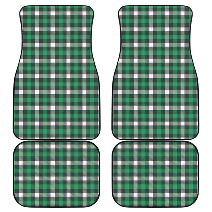Saint Patrick's Day Stewart Plaid Print Front and Back Car Floor Mats