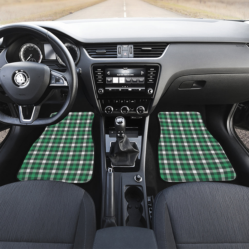 Saint Patrick's Day Stewart Plaid Print Front and Back Car Floor Mats