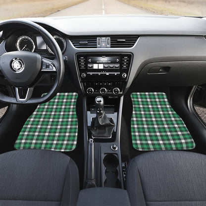 Saint Patrick's Day Stewart Plaid Print Front and Back Car Floor Mats