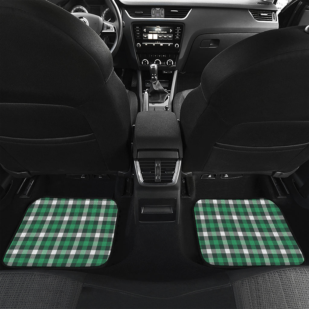 Saint Patrick's Day Stewart Plaid Print Front and Back Car Floor Mats