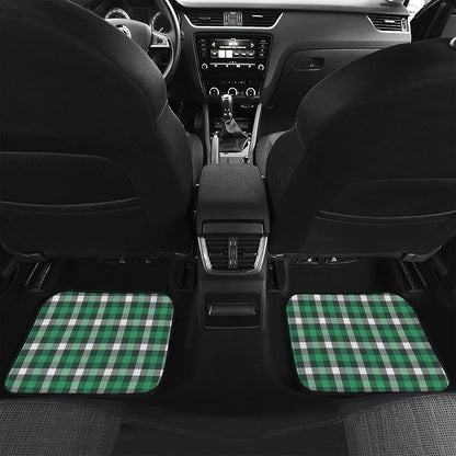 Saint Patrick's Day Stewart Plaid Print Front and Back Car Floor Mats