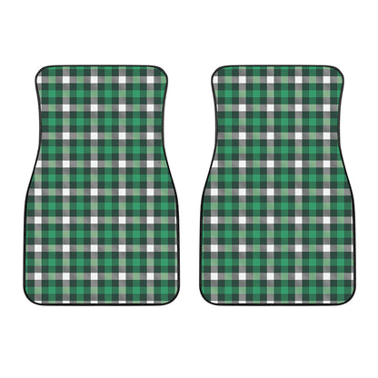 Saint Patrick's Day Stewart Plaid Print Front Car Floor Mats