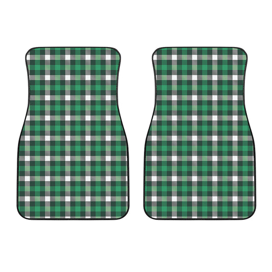 Saint Patrick's Day Stewart Plaid Print Front Car Floor Mats