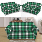 Saint Patrick's Day Stewart Plaid Print Loveseat Slipcover