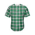 Saint Patrick's Day Stewart Plaid Print Men's Baseball Jersey