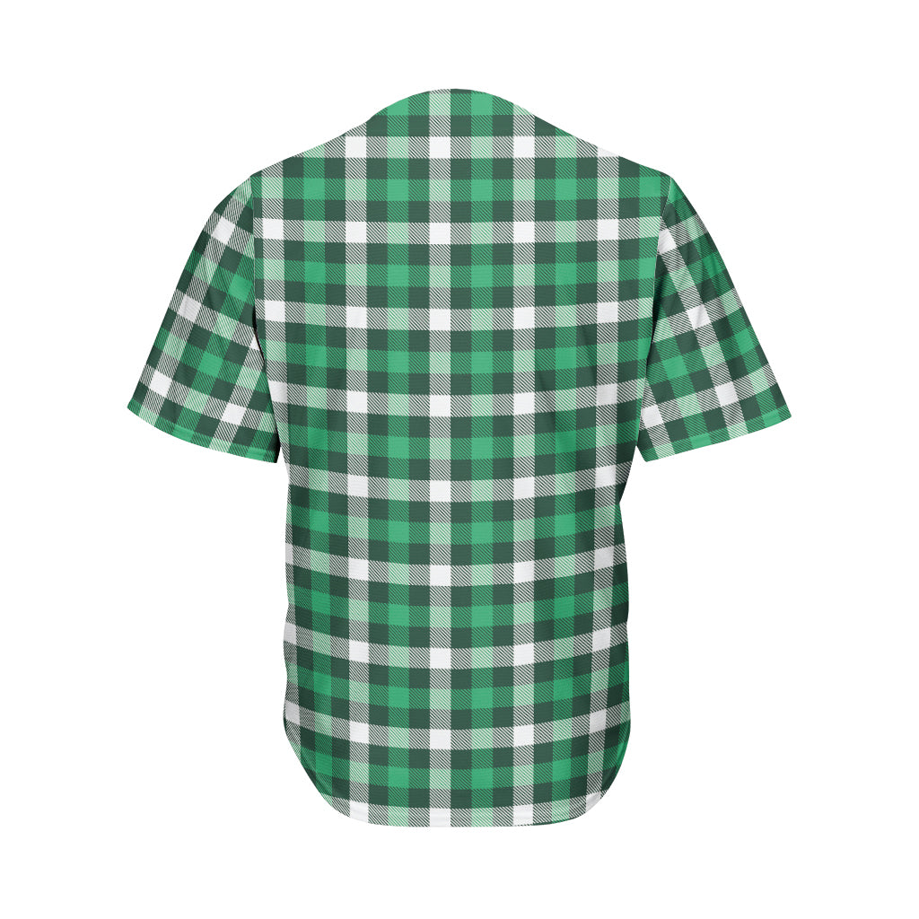 Saint Patrick's Day Stewart Plaid Print Men's Baseball Jersey