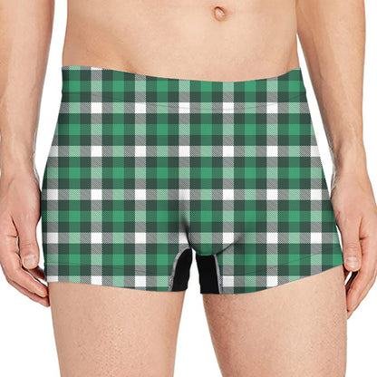 Saint Patrick's Day Stewart Plaid Print Men's Boxer Briefs
