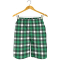 Saint Patrick's Day Stewart Plaid Print Men's Shorts