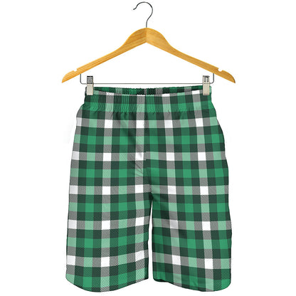 Saint Patrick's Day Stewart Plaid Print Men's Shorts