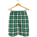 Saint Patrick's Day Stewart Plaid Print Men's Shorts