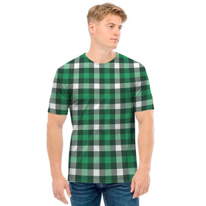 Saint Patrick's Day Stewart Plaid Print Men's T-Shirt