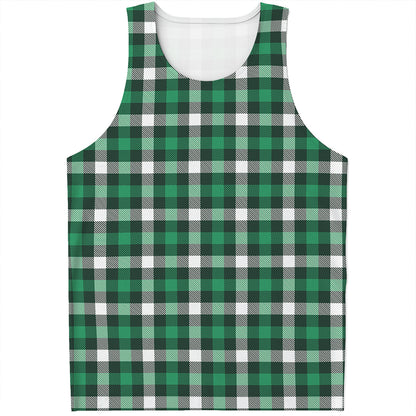 Saint Patrick's Day Stewart Plaid Print Men's Tank Top