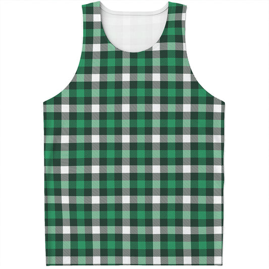 Saint Patrick's Day Stewart Plaid Print Men's Tank Top