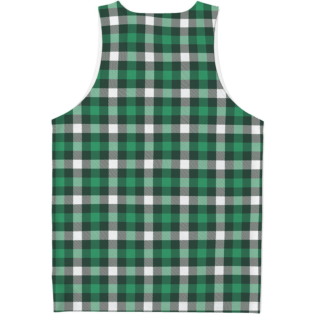Saint Patrick's Day Stewart Plaid Print Men's Tank Top