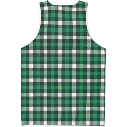 Saint Patrick's Day Stewart Plaid Print Men's Tank Top