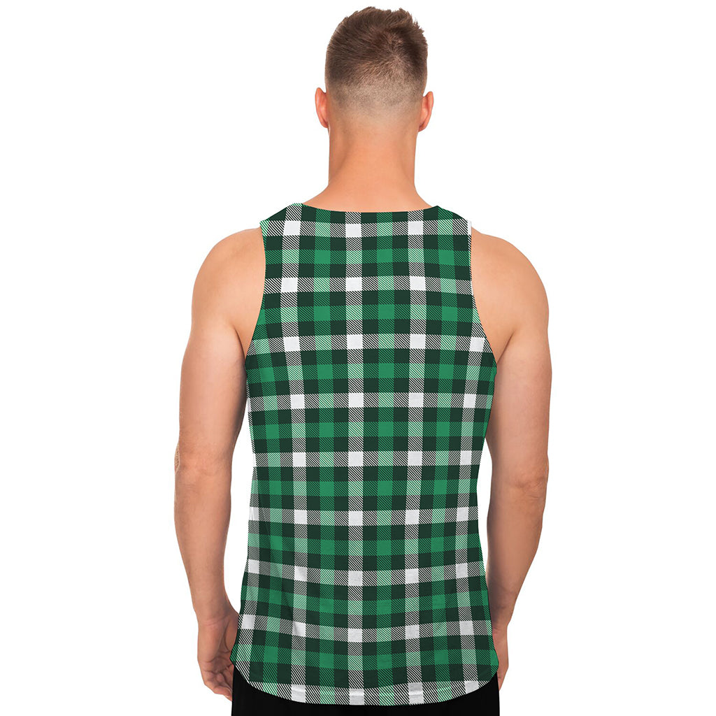 Saint Patrick's Day Stewart Plaid Print Men's Tank Top