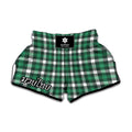 Saint Patrick's Day Stewart Plaid Print Muay Thai Boxing Shorts