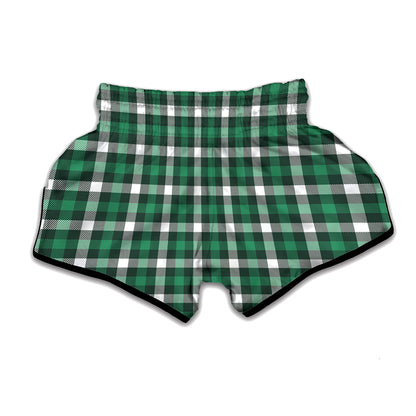 Saint Patrick's Day Stewart Plaid Print Muay Thai Boxing Shorts