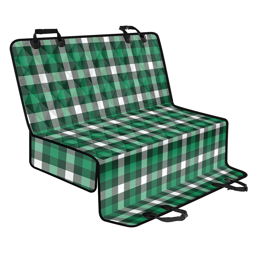 Saint Patrick's Day Stewart Plaid Print Pet Car Back Seat Cover