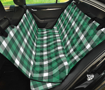 Saint Patrick's Day Stewart Plaid Print Pet Car Back Seat Cover