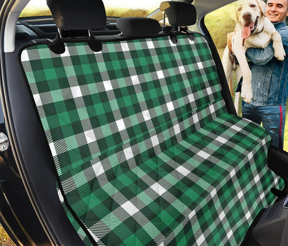 Saint Patrick's Day Stewart Plaid Print Pet Car Back Seat Cover