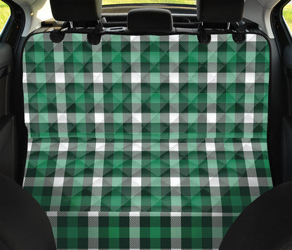 Saint Patrick's Day Stewart Plaid Print Pet Car Back Seat Cover